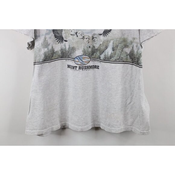 Vintage 90s Streetwear Mens 2XL XXL Faded All Over Print Mount Rushmore T-Shirt - Picture 3 of 16